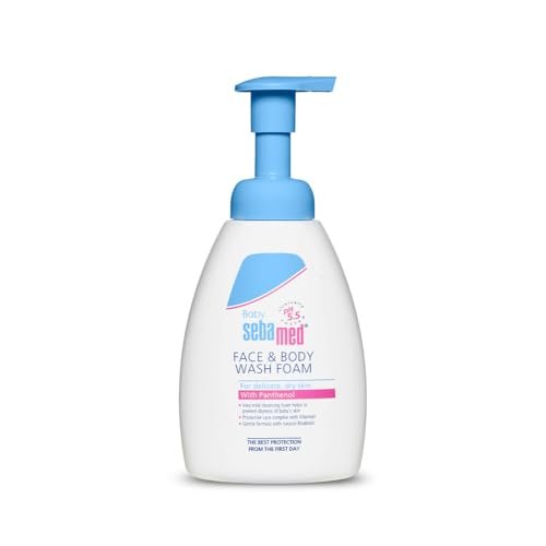 Sebamed Baby Face & Body Wash Foam|pH 5.5|Ideal for face & Body|for Delicate, Dry Skin|400ml