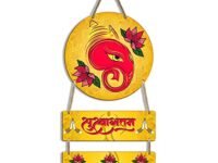 Sehaz Artworks Home Decor Items for Living Room | Wooden Wall Hangings for Home Decoration | Home Decoration Items Stylish | Wall Art | Wall Decor for Living Room | Ganesha Wall Hanging - 20 Cm
