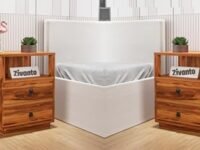 Sheesham Wood Bedside Table Set of 2 | Bed Side Table for Bedroom | Wooden Side End Table | 2 Drawers Storage | Left & Right-Hand Side | Teak Brown Finish