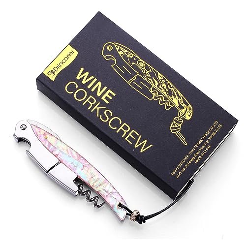 Shell Handle Waiter Corkscrews-Wine Openers,Corkscrew Bottle Openers,3-in-1 Wine Key Tool With Foil Cutter & Dual Hinge Fulcrum - Waiters Corkscrew…