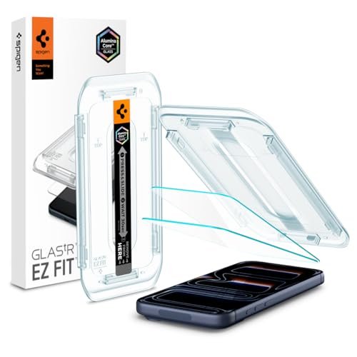 Spigen EZ Fit Tempered Glass Screen Protector Guard For iPhone 17/17 Pro / 16 Pro [2 Pack]