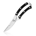 Stainless Steel Kitchen Shears Poultry Scissors for Chicken, Fish, Meat & Vegetables Spring Loaded Scissors with Non-Slip Handle