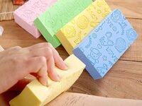 Ultra Soft Exfoliating Sponge | Asian Bath Sponge For Shower | Japanese Spa Cellulite Massager | Dead Skin Remover Sponge For Body | Face Scrubber for Women and Men (spong)