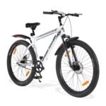 Urban Terrain Galaxy Pro Steel High Performance Mountain Cycles for Men 26T with Front Suspension & Dual Disc Brake MTB Bike Single Speed | Ideal for 13+ Years, Frame Size : 17 inch, (White)