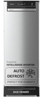 Whirlpool 192 L 4 Star Vitamagic PRO Frost Free Direct-Cool Single Door Refrigerator (215 VITAMAGIC PRO ROY 4S Aura Steel-Z Fridge, Silver, Auto Defrost Technology)