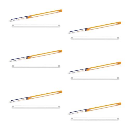 Wipro Garnet 10W LED Linear Cabinet Light | 2Ft | Warmwhite (2700K) | Bright & Slim Aluminium base Tubelight | 17mm Width, 8mm Height | Under Cabinet Light for Wardrobe,Kitchen Shelf | Pack of 6
