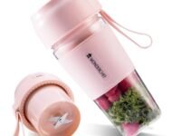 Wonderchef Plastic Nutri-Cup Portable Blender | Usb Charging | Smoothie Maker | Ss Blades | Battery Operated Rechargeable Blender | 300Ml | Compact Size | Pink, In Built Jar, 40 Watts