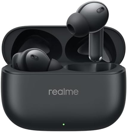 realme Buds T310 Truly Wireless in-Ear Earbuds with 46dB Hybrid ANC, 360° Spatial Audio, 12.4mm Dynamic Bass Driver, Upto 40Hrs Battery and Fast Charging - (Black)