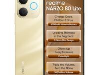 realme NARZO 80 Lite 4G (Beach Gold, 6GB+128GB) | 6300mAh Segment's Biggest Battery | 7.94mm Slim Design | 300% Ultra Volume | Pulse Light: 9 Colors, 5 Glow Modes | Ai Assist