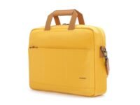 MOKOBARA The Briefcase With Adjustable Shoulder Strap Vegan Leather, Water Resistant, Fits upto 15.6" Laptops (Unisex, Yellow)