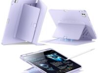 ESR for iPad Pro 11 Inch Case (M5/M4) Cover 2025/2024, Vertical Stand Cover, Multi Stand Angles, Ultra-Stable Case for iPad Pro 11 with Pencil Holder, Flip Series, Purple