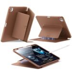 ESR for iPad Pro M5/M4 13 inch Cover Case (2025/2024), Vertical Stand Cover, Multi Stand Angles, Ultra-Stable Case for iPad Pro 13 with Pencil Holder, Flip Series, Brown