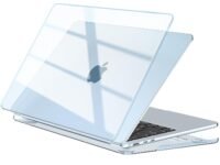 EooCoo Case Compatible for New MacBook Air 13.6 inch M4 M3 M2 2025 2024 2022 Release,A3240 A3113 A2681 [Official Sky Blue Match] [Logo-Clear],M2 M3 M4 Air 13 Plastic Hard Shell Cover-Crystal Sky Blue