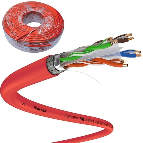 iVoltaa Ethernet Cable CAT7 Cable Dual Shielded SSTP, 100% Copper, Professional Series - 10 Gbps LAN Network/High Speed Internet Cable, 600MHZ - 165 feet (50 m)