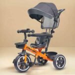 Luusa® TFT Hyper 500 PRO Canopy Plug N Play Tricycle/Baby Tricycle with Parental Control for Age Group 2+ Years Boys/Girls/Carrying Capacity Upto 30-KGS Proudly Made in India (Orange)