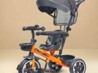 Luusa® TFT Hyper 500 PRO Canopy Plug N Play Tricycle/Baby Tricycle with Parental Control for Age Group 2+ Years Boys/Girls/Carrying Capacity Upto 30-KGS Proudly Made in India (Orange)