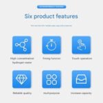 2025 Desktop Hydrogen Water Pitcher, Intelligent Touch Hydrogen Water Bottle Generator, PEM Concentrator Technology, Up to 3000 PPB, for Making Tea, Soup