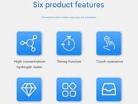 2025 Desktop Hydrogen Water Pitcher, Intelligent Touch Hydrogen Water Bottle Generator, PEM Concentrator Technology, Up to 3000 PPB, for Making Tea, Soup