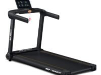 91-Durafit Racer 5 HP Peak BLDC Motorized Treadmill | 120 Kg User Weight| 16 Km/Hr Max Speed| Hydraulic Foldable| Bluetooth Speaker | Wynd app | Home use