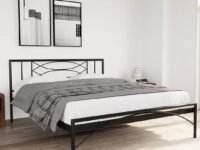 @home by Nilkamal Ursa Metal King Size Bed Without Storage (Glossy Finish, Black) | 1 Year Warranty