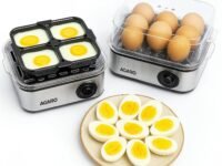 AGARO Grand Egg Boiler And Poacher, 2-in1 Boils 8 Eggs, Poach 4 Eggs, Steamed Vegetables, 3 Boiling Types, Stainless Steel Body, Transparent Lid, 500W, Silver