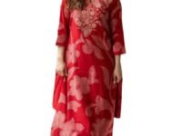 ANNI Designer Bandhani Embroidery Kurta Plazzo Set with Dupatta – Women Kurta Sets for Women | Kurti Set for Women | Suit Set for Women Cotton