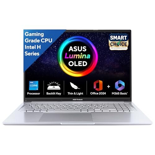 ASUS Vivobook 16, 16" FHD (1920 x 1200) OLED,Intel Core i5-13420H Processor,(16GB RAM/512GB SSD/Win 11/M365 Basic (1Year)*/Backlit Keyboard/Office Home 2024/Silver/1.88 kg),X1605VA-SH1952WS