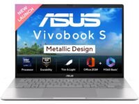 ASUS Vivobook S14, Intel Core Ultra 7 255H, 16GB RAM, 512GB SSD, FHD+ 14", Windows 11,Office Home 2024 M365 Basic (1Year)*, Cool Silver, 1.4Kg, S3407CA-LY084WS, Intel Arc iGPU, Metallic Design Laptop