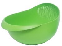 ATEVON Unbreakable Strainer Colander and Fruit Basket, Big Size, Green