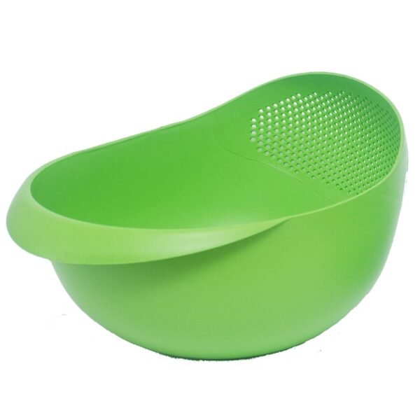 ATEVON Unbreakable Strainer Colander and Fruit Basket, Big Size, Green