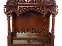 Aarsun Wood Temple for Home, Pooja Room, Teak Wood Temple, Handcrafted Mandir