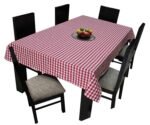 Airwill Branded, 100% Cotton Yarn-Dyed Multicolor Checks with 6/8 Seater Tablecloth, Sized 140cm Width and 180cm Length, Pack of 1 Piece