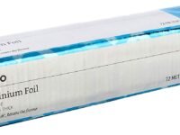 Amazon Brand - Solimo Aluminium Foil | 72 Meter | 11 Microns Thick | Food Grade | Cutter Included | Foil Paper for Food Wrapping | For Food Packing, Baking, Roasting