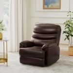 Amazon Brand - Solimo Serpens Single Seater Recliner (Brown, Leatherette)