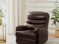 Amazon Brand - Solimo Serpens Single Seater Recliner (Brown, Leatherette)