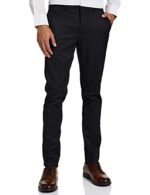 Amazon Brand-Symbol Men's Stretchable Low Rise Formal Pants|Trousers (Slim Fit) (Dark Navy_32)