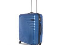 American Tourister Ivy Nxt 79CM Large 4 Spinner Wheels Hard Luggage Polycarbonate Check-in Trolley Bags for Travel with Mounted TSA Lock for Unisex - Blue
