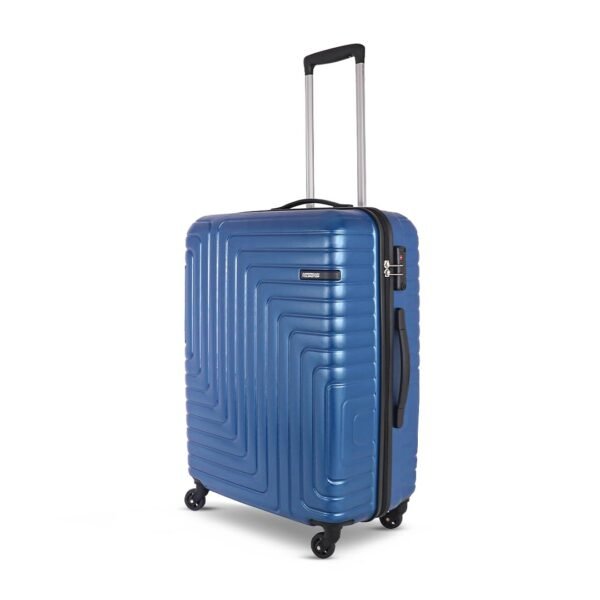 American Tourister Ivy Nxt 79CM Large 4 Spinner Wheels Hard Luggage Polycarbonate Check-in Trolley Bags for Travel with Mounted TSA Lock for Unisex - Blue