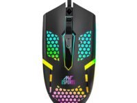Ant Esports GM1103 Wired Gaming Mouse, 800-3600 DPI Adjustable Optical Sensor, RGB Multicolor Backlight, 4 Buttons, Ergonomic,1.5m Cable, 3300 FPS, Lightweight USB Mouse for PC, Laptop, Mac & Windows