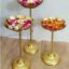 Antique Decorative Set of 3 Urli Bowl Tealight Holders with Taj Stand Home Decor for Diwali & Puja | Perfect for Festive Ambiance & Traditional Deco