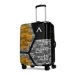 Aristocrat Bruce Check-in Trolley Bag 64cm | Medium | Hard Luggage | Smooth 8-Wheel Suitcase | Secure Combination Lock with Sturdy Zipper | Full Fabric Convipack | 3-Year Warranty (Orange)