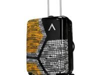 Aristocrat Bruce Check-in Trolley Bag 64cm | Medium | Hard Luggage | Smooth 8-Wheel Suitcase | Secure Combination Lock with Sturdy Zipper | Full Fabric Convipack | 3-Year Warranty (Orange)