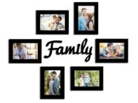 Art Street Family wall photo frame - Set of 6 photo frame and MDF Plaque
