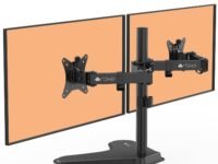 Artikel Dual Monitor Desk Mount | Height-Adjustable Heavy-Duty Arms | VESA 75x75 & 100x100 | Fits 27" LCD/LED Screens, 8kg | Easy 15-Min Install, Cable Management, Space-Saving Design