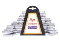 Asian Paints TruCare 12-in-1 Pcs Double Open-End Jaw Spanners Wrench Set | Carbon Steel with Rust & Corrosion Resistant Chrome Plating & Satin Finish | Multipurpose DOE Jaw Spanners Tool Kit