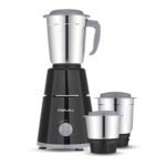 Bajaj GX-1 Mixer Grinder 500W | Superior Mixie For Kitchen | 2-In-1 For Dry Grinding | Blade Function With Titan Motor | 3 Stainless Steel Mixer Jars | 1 Year Product Warranty By Bajaj 【Black】