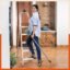 Bathla Advance 5-Step Foldable Aluminium Ladder for Home | Heavy Duty & Anti-Slip Steps | 5 Year Manufacturer Warranty | with Sure-Hinge Technology (Orange)
