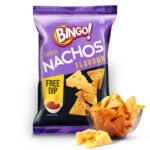 Bingo Nachos Cheese,Free Dip,Crunchy,Crispy Nacho Chips,Made Of Corn,Snacks Pack,82.5 G/80 Gram/85.4Gram(Weight May Vary)