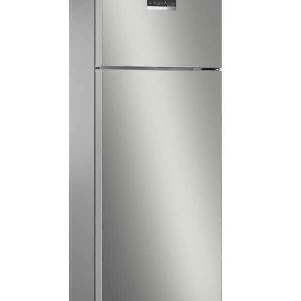 Bosch 269L 2 Star Inverter Frost free Double Door Refrigerator (CTN29S02NI, 18 Hours Cooling Retention, Digital Display, Super Freeze, 80min Convert, Fine Steel)