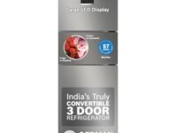 Bosch MaxFlex Convert 303L 3 Star Inverter Frost Free Triple Door Refrigerator (CMC33S03NI, 8-in-1 Convertible, UV Protected Body Shield, VitaFresh Technology, Adaptive UI, Sparkly Steel)